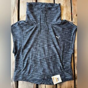 Puma Short Sleeve Cowl Neck Yogi is Coverup Workout Top Size Small NWT